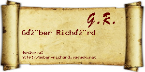 Góber Richárd névjegykártya